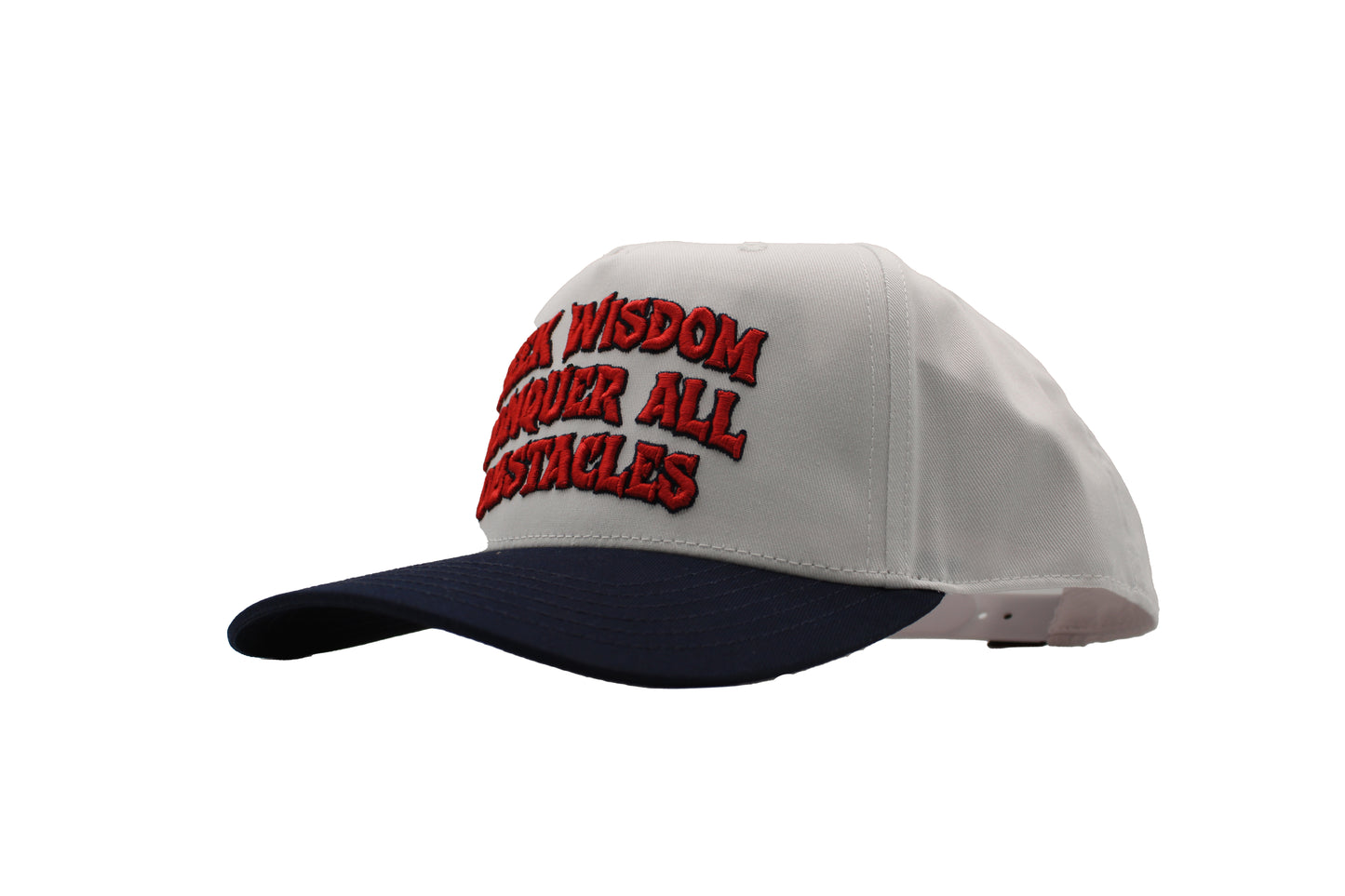 Seek Wisdom Conquer all Obstacles USA snapback