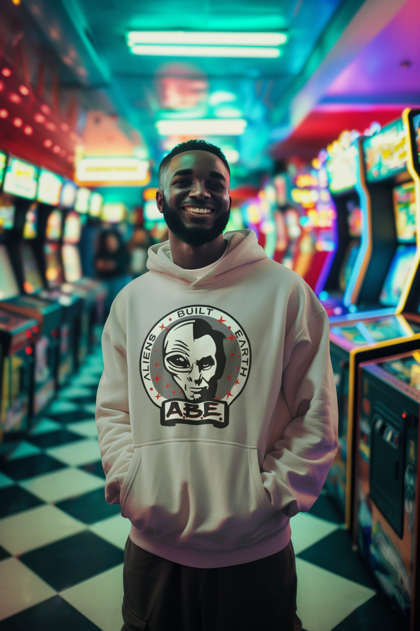 Aliens Built Earth Coined Abe Hoodie